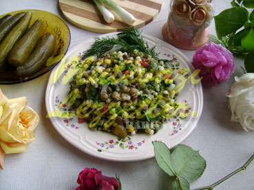 Green Lentil Salad with Couscous