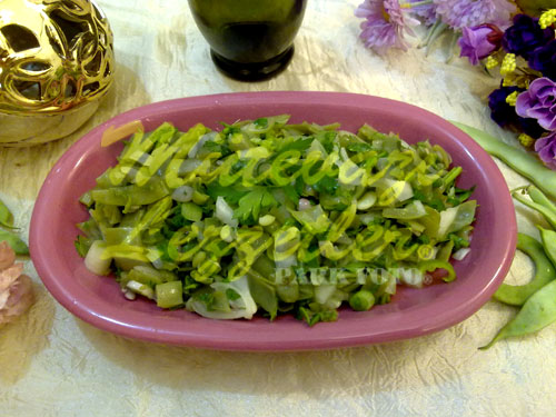 Taze Fasulye Salatası (fotoğraf)